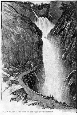 Illustration von Sidney Paget: Reichenbachfall